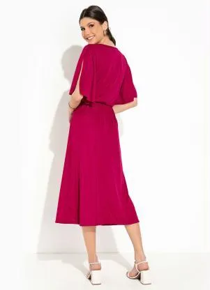 Rosalie - Vestido Pink com Abertura Mga - ROSALIE