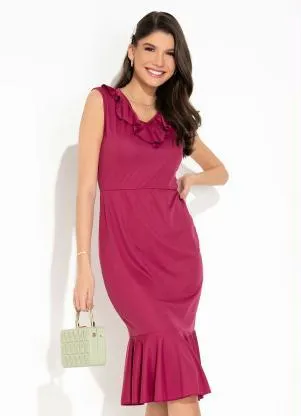 Rosalie - Vestido Pink com Babado - ROSALIE