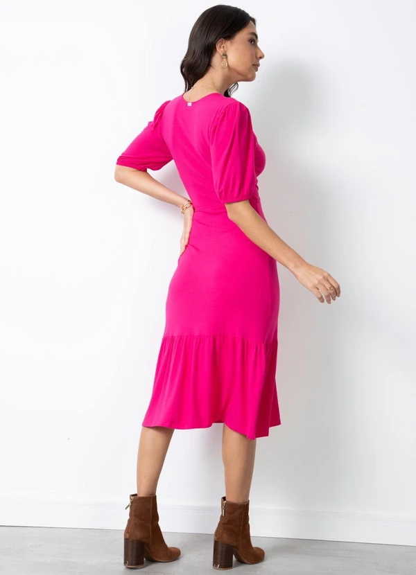 Quintess - Vestido Pink com Detalhe em Torção 3