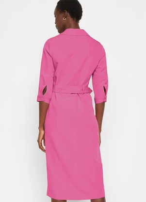 bonprix - Vestido Pink em Crepe Plano - BONPRIX