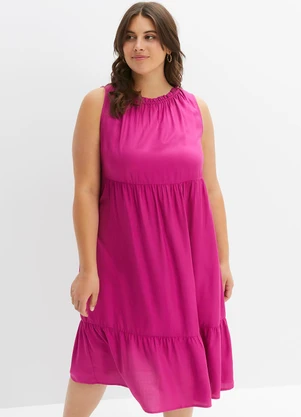 bonprix - Vestido Pink em Viscose Plana - BONPRIX