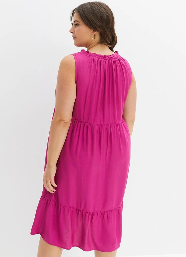 bonprix - Vestido Pink em Viscose Plana 7