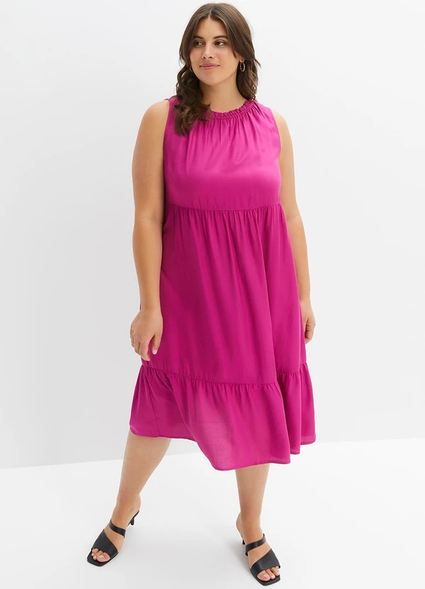 bonprix - Vestido Pink em Viscose Plana 8