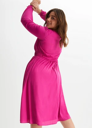 bonprix - Vestido Pink em Viscose Plana - BONPRIX