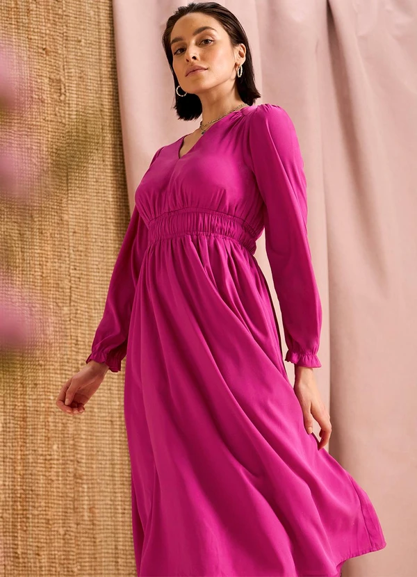 bonprix - Vestido Pink em Viscose Plana 10