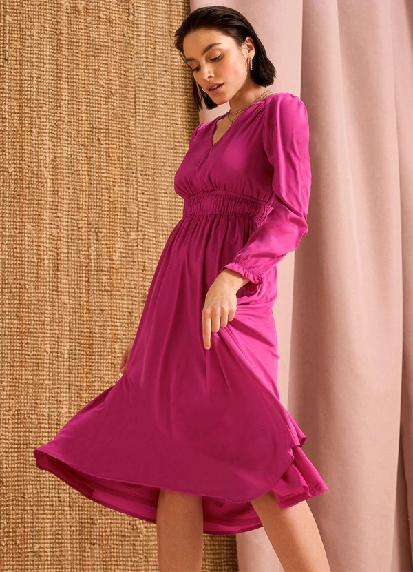 bonprix - Vestido Pink em Viscose Plana 11