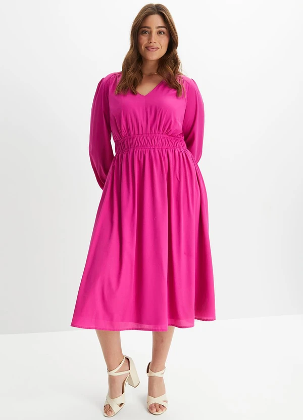 bonprix - Vestido Pink em Viscose Plana 17