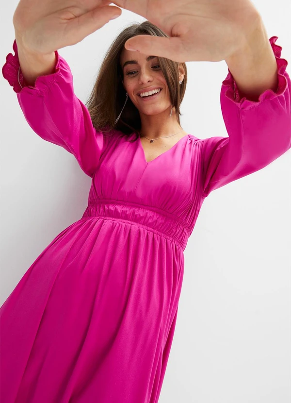 bonprix - Vestido Pink em Viscose Plana 6