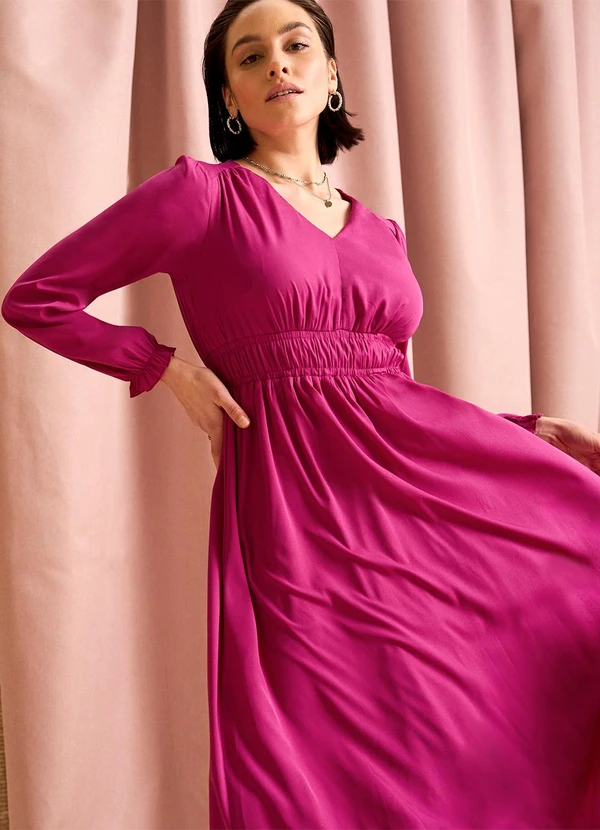 bonprix - Vestido Pink em Viscose Plana 7