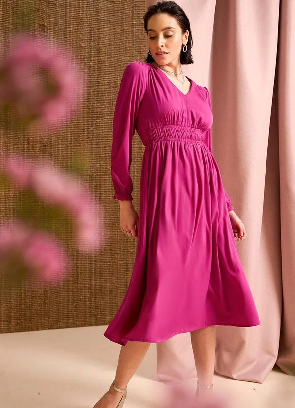 bonprix - Vestido Pink em Viscose Plana 8