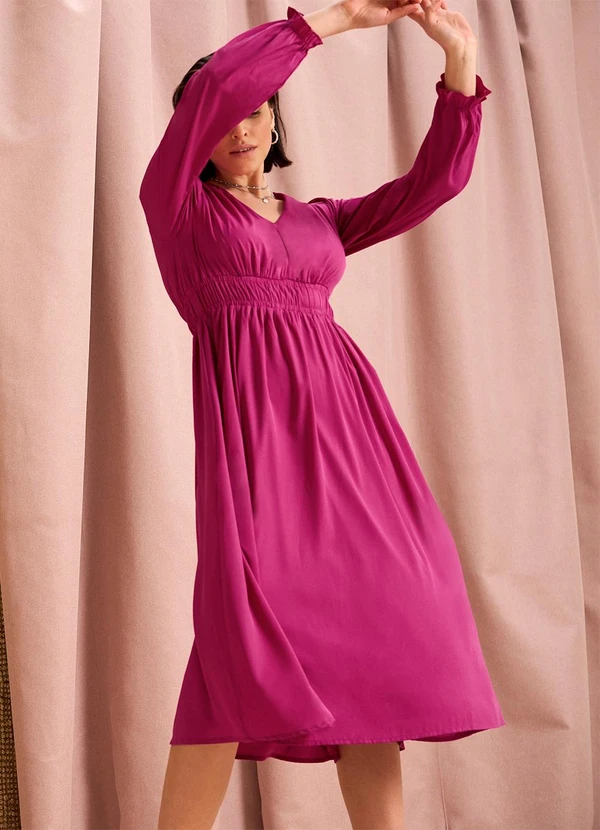 bonprix - Vestido Pink em Viscose Plana 9
