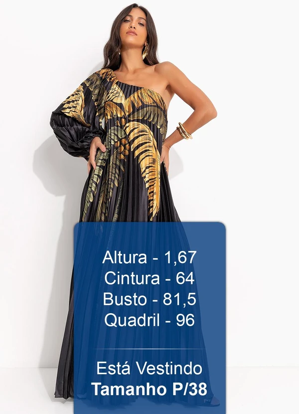 Farm - Vestido Plissado Itacaré Preto 5