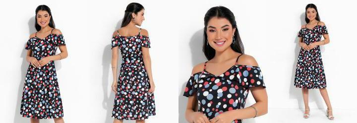 Vestido Po Azul de Alas