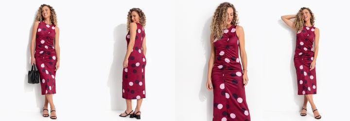 Vestido Po� Bord� em Malha Fria