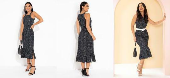 Vestido Po Decote Quadrado