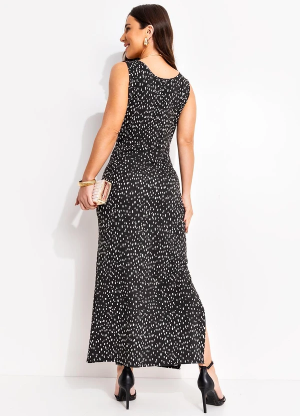 Quintess - Vestido Poá Desconstruído em Malha de Viscose 2