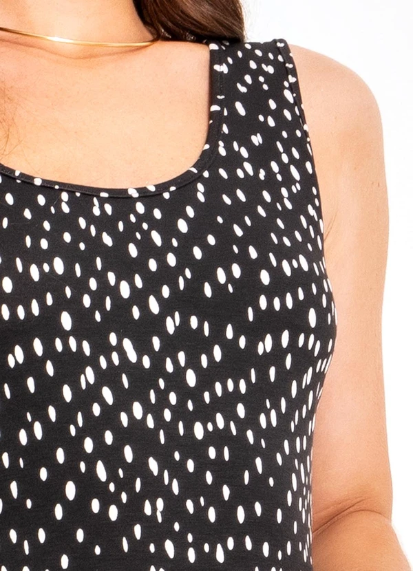 Quintess - Vestido Poá Desconstruído em Malha de Viscose 6