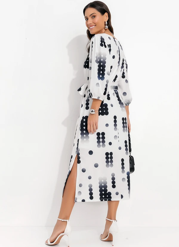 Quintess - Vestido Poá Desconstruído em Malha Fria 2