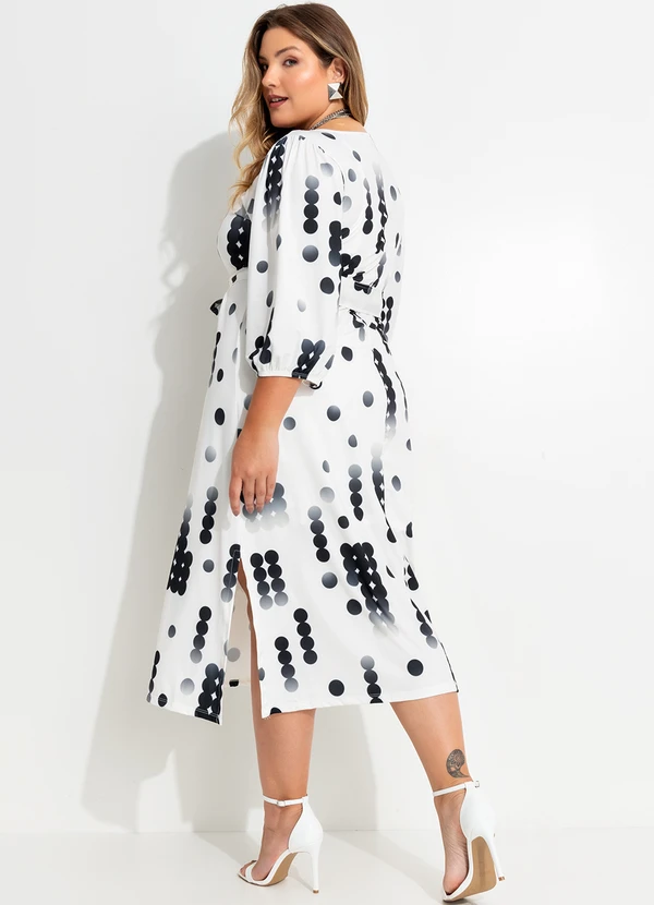 Quintess - Vestido Poá Desconstruído em Malha Fria 7