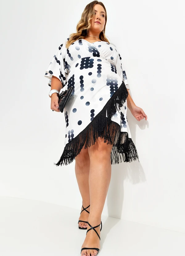 Quintess - Vestido Poá Desconstruído em Malha Fria 11