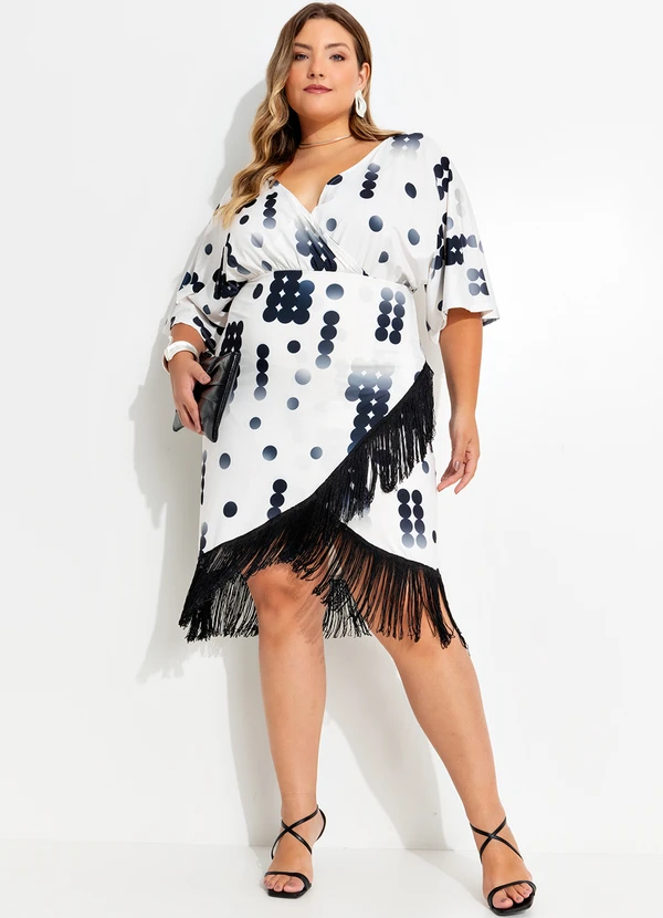 Quintess - Vestido Poá Desconstruído em Malha Fria 12