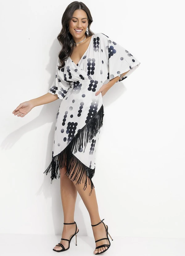 Quintess - Vestido Poá Desconstruído em Malha Fria 3