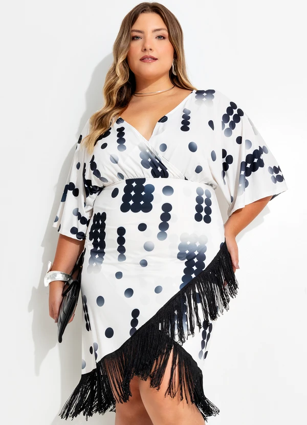 Quintess - Vestido Poá Desconstruído em Malha Fria 8