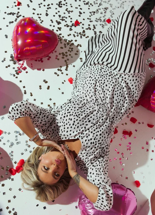 Quintess - Vestido Poá e Listras em Viscose Plana 9