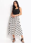 Vestido Po Grande Off White em Viscose Plana