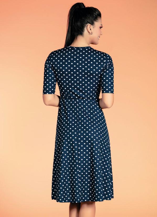 Rosalie - Vestido Poá Marinho 2