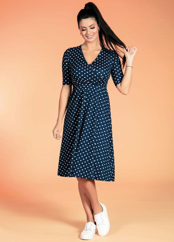 Rosalie - Vestido Poá Marinho 3