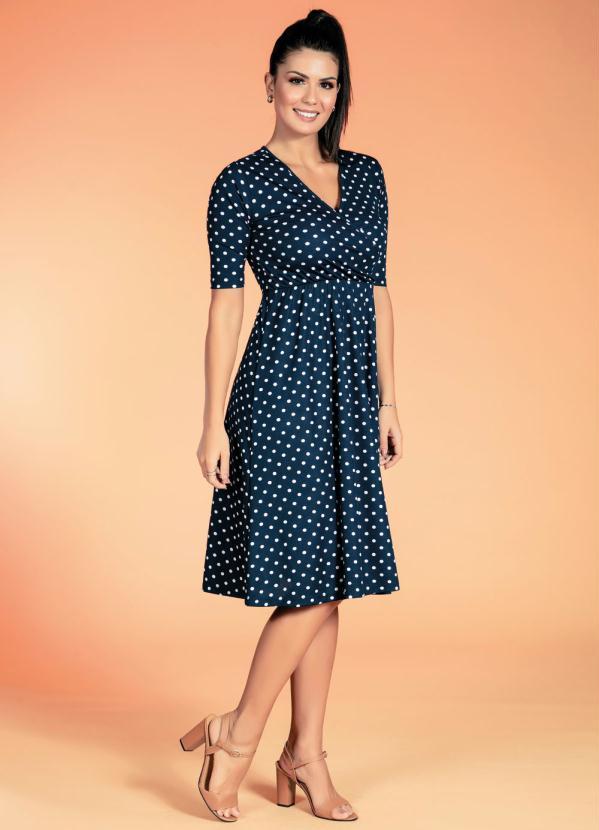 Rosalie - Vestido Poá Marinho 4