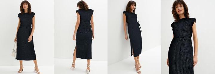 Vestido Po Preto em Malha Dupla Face