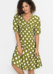 Vestido Po Verde em Malha de Viscose