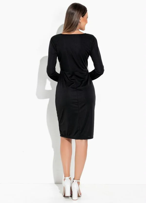 Rosalie - Vestido Preto/Branco com Recorte 4