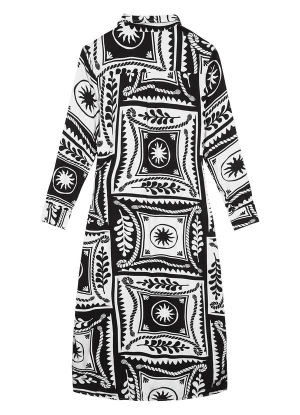 Malwee - Vestido Preto Chemise em Viscose Sarjada 3