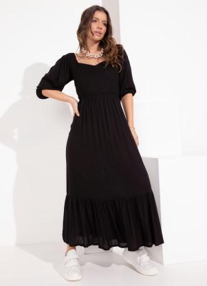 Vestido (Preto) com Amarrao nas Costas