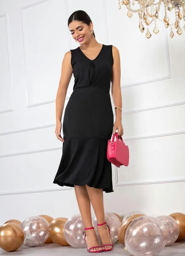 Rosalie - Vestido Preto com Babado 5