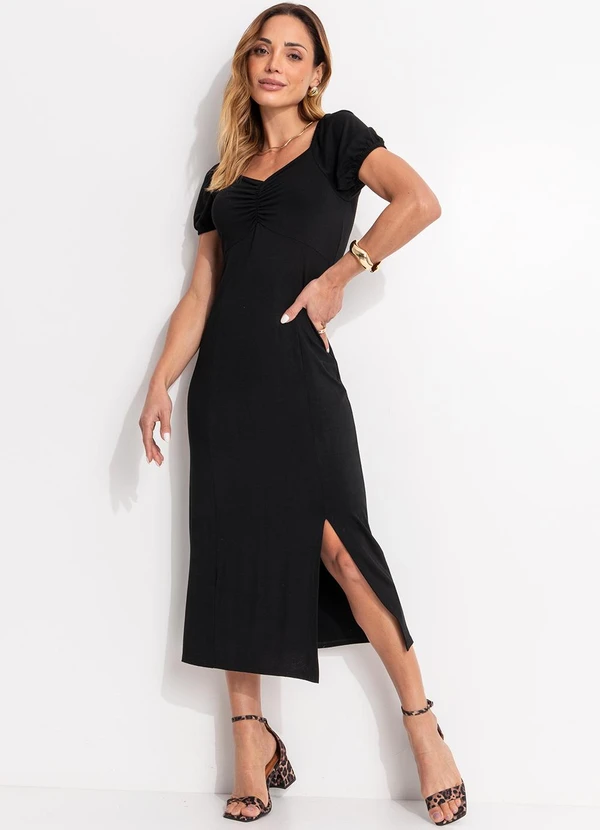 Quintess - Vestido Preto com Fenda na Barra 3