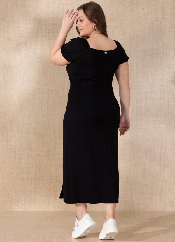 Quintess - Vestido Preto com Fenda na Barra 9