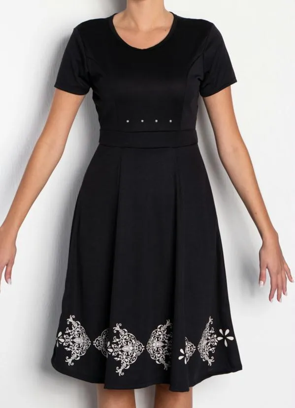 Rosalie - Vestido Preto com Pérolas 4