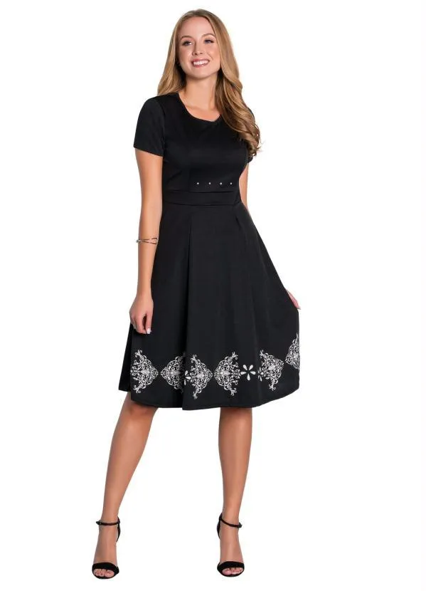 Rosalie - Vestido Preto com Pérolas 6