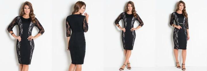 Vestido Preto com Renda