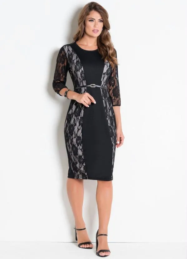 Rosalie - Vestido Preto com Renda 4