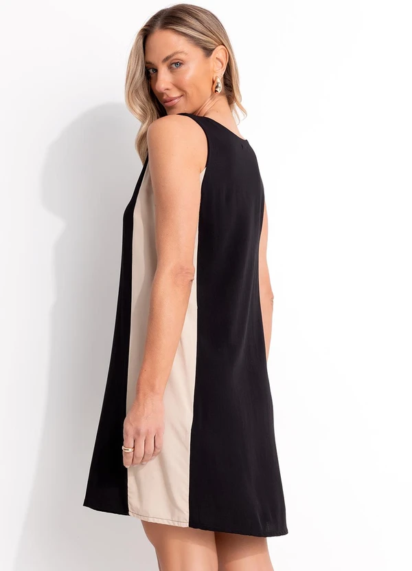 Quintess - Vestido Preto e Bege 2