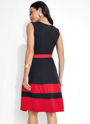Rosalie - Vestido Preto e Vermelho - ROSALIE