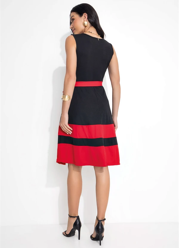 Rosalie - Vestido Preto e Vermelho 4