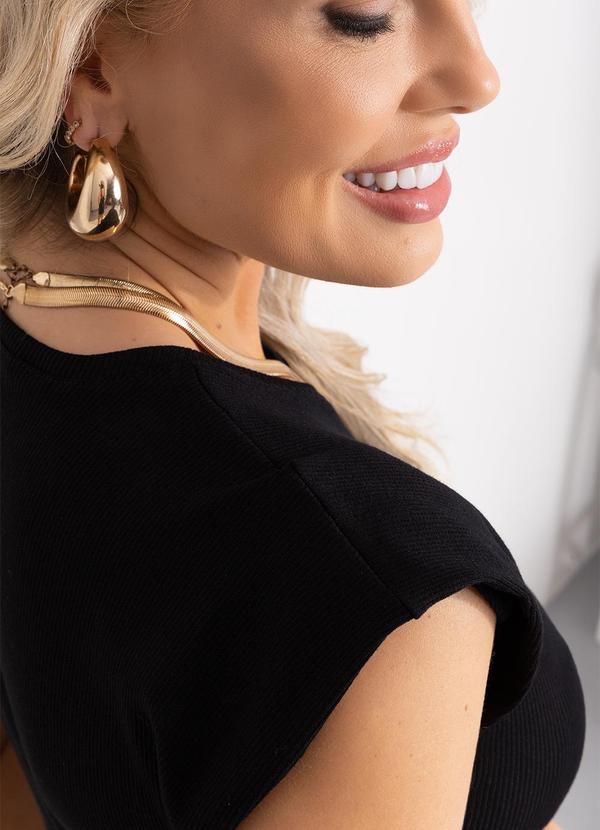 Bimini - Vestido Preto em Canelado 6