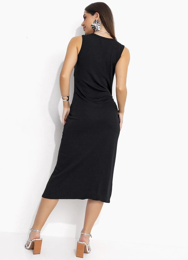 Quintess - Vestido Preto em Canelado 2