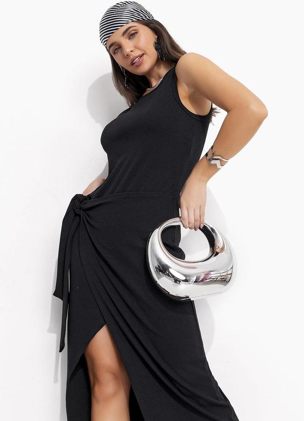 Quintess - Vestido Preto em Canelado 2